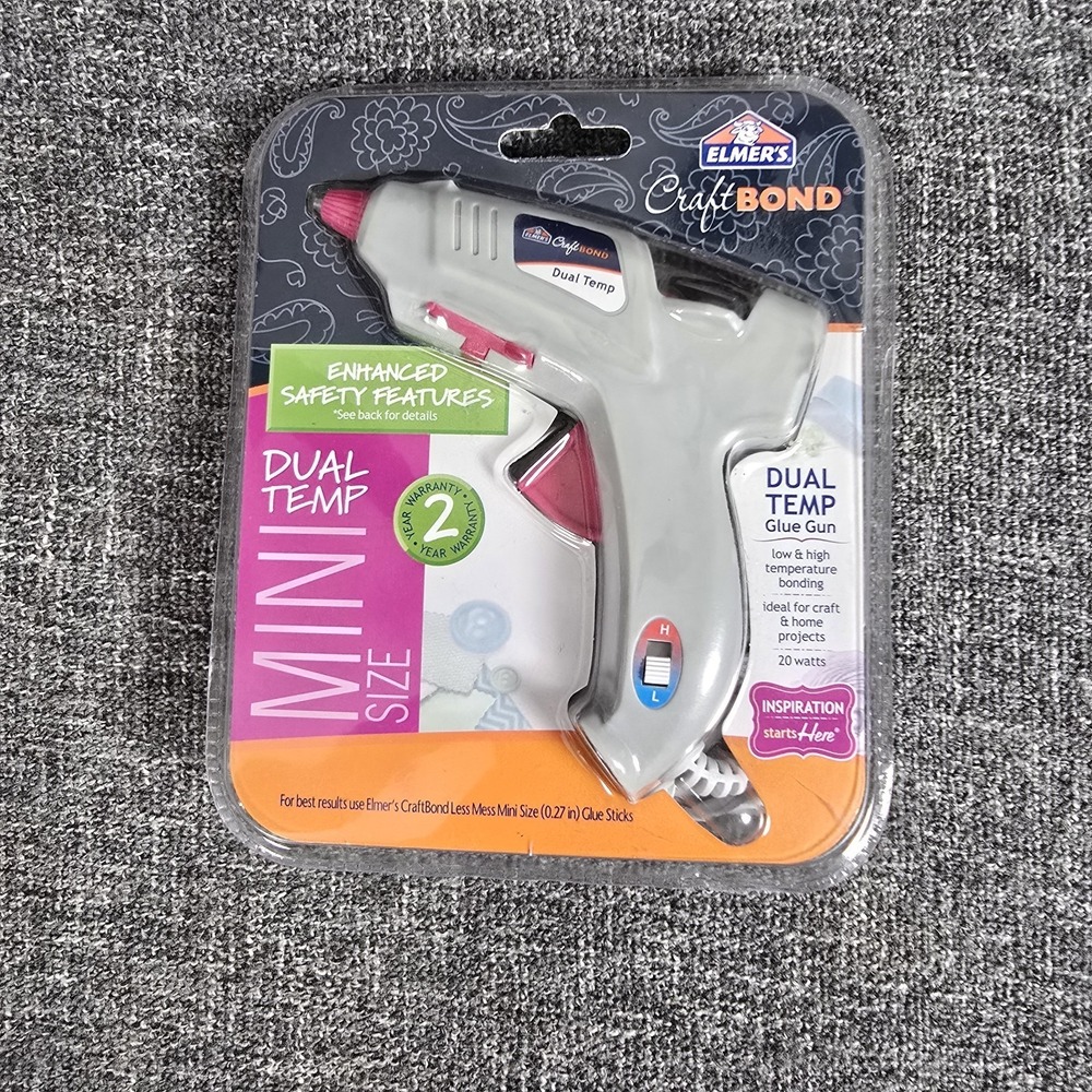 New Elmer's Dual Temp Mini Hot Glue Gun In Package